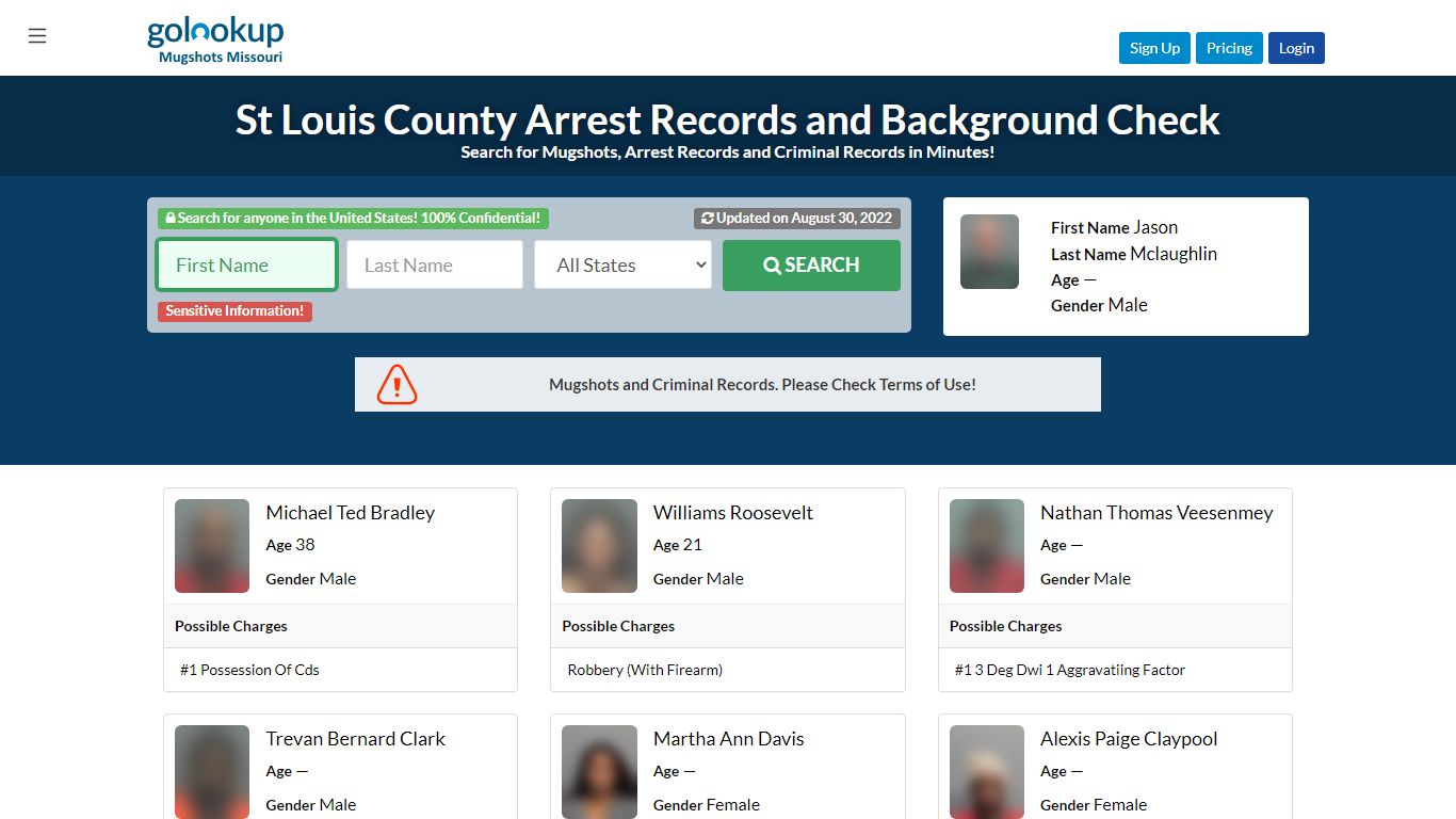 St Louis County Mugshots, St Louis County Arrest Records - GoLookUp